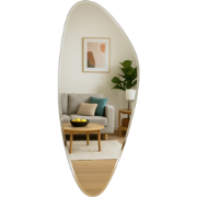 MISOU Wandspiegel - Organische Vorm - 142x60cm - Spiegel - Zonder Lijs...