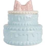 Clayre & Eef Voorraadpot Deksel Taart Blauw Roze Keramiek