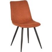 LABEL51 Eetkamerstoel Jort - Rust - Ribcord - Black Frame