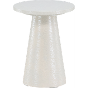 Lexi houten bijzettafel glanzend wit - Ø 35 cm