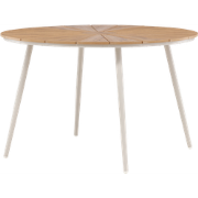 Denzel polywood ronde tuintafel beige - Ø 120 cm