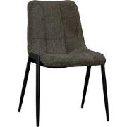 LABEL51 Eetkamerstoel Noor - Hunter - Elite - Zwart Metalen Frame