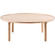 Mu coffee table houten salontafel whitewash - Ø 100 cm