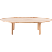 Mu coffee table houten salontafel whitewash - 120 x 65 cm