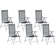 CATANIA  - Tuinstoel set van 6 - Zwart - Polyester