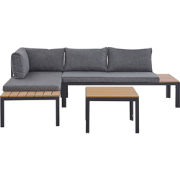 PIENZA II - Loungeset voor 4 - Grijs - Kunsthout