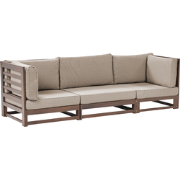 TRANI - Tuinbank 3-zits - Taupe - Acaciahout