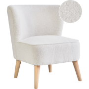 ALVEN - Fauteuil - Gebroken wit - Bouclé