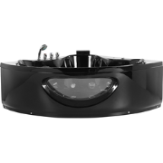 TOCOA - Hoekbad whirlpool - Zwart - 138 x 190 cm - Acryl