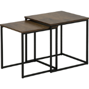 DENNY - Bijzettafel - Zwart - MDF