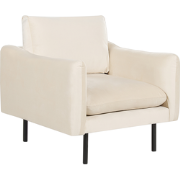VINTERBRO - Fauteuil - Lichtbeige - Fluweel