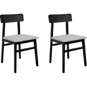 STACY - Eetkamerstoelen set van 2 - Lichtgrijs - Rubberhout