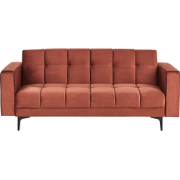 ALNES - Slaapbank - Lichtrood - Polyester