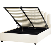 VINCENNES - Bed met opbergruimte - Wit - 140 x 200 cm - Fluweel