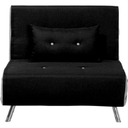 FARRIS  - Slaapbank 1-zit - Zwart - Polyester