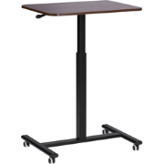 ACADEMIA - Verstelbare laptoptafel - Donkerhout - 65 x 48 cm - Staal