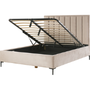 SEZANNE  - Bed met opbergruimte - Taupe - 160 x 200 cm - Fluweel