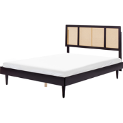 AURAY - Tweepersoonsbed - Zwart - 160 x 200 cm - Rubberhout