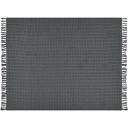 BERE - Bedsprei - Donkergrijs - 150 x 200 cm - Katoen