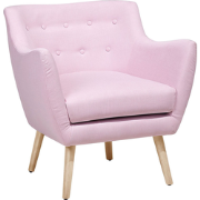 DRAMMEN - Chesterfield fauteuil - Lichtroze - Polyester