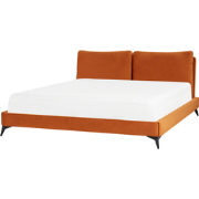MELLE  - Tweepersoonsbed - Oranje - 180 x 200 cm - Fluweel