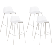 MORA - Barkruk set van 4 - Wit - Synthetisch