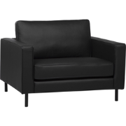 SAVALEN - Fauteuil - Zwart - Leer