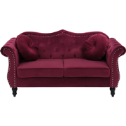 SKIEN - Chesterfield bank - Bordeaux - Fluweel