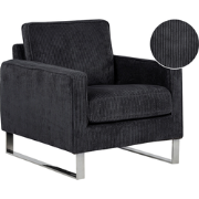 VIND - Fauteuil - Zwart - Corduroy