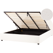 VAUCLUSE - Bed met opbergruimte - Gebroken wit - 180 x 200 cm - Bouclé