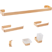 ZORRITOS - 6-delige badkamer hardware set - Goud - Aluminium