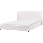 LAVAUR - Tweeperoonsbed - Off-white - 180 x 200 cm - Fluweel