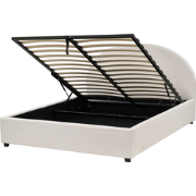 VAUCLUSE - Bed met opbergruimte - Lichtbeige - 160x200 cm - Polyester