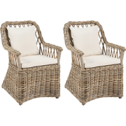 MAROS  II - Tuinstoel  set van 2 - Lichtbeige - Rotan