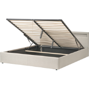 ARMELLE - Bed met opbergruimte - Beige - 180 x 200 cm - Polyester