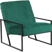DELARY - Fauteuil - Smaragdgroen - Fluweel
