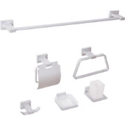 RIOHACHA - 6-delige badkamer hardware set - Zilver - Aluminium