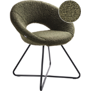 RACHEL - Fauteuil - Groen - Bouclé