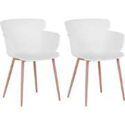 SUMKLEY - Eetkamerstoel - Wit - Synthetisch materiaal