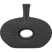 ARWAD - Decoratieve vaas - Zwart - Keramiek