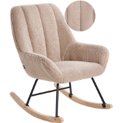 KINNO - Schommelstoel - Beige - Bouclé