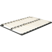 COMBOURG - Lattenbodem - Zwart - 160 x 200 cm - Staal