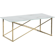 EMPORIA  - Salontafel - Wit/Goud - Veiligheidsglas