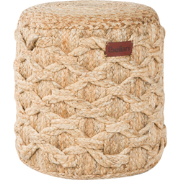 TURKAN - Poef - Beige - Jute