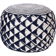 KAWAN - Poef - Marineblauw - Synthetisch materiaal