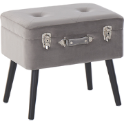 MALLARD - Hocker - Lichtgrijs - Fluweel