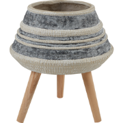 ATHAEA - Bloempot - Beige/Grijs - Magnesium