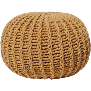 CONRAD - Poef - Mosterdgeel - 50 cm - Katoen