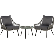 LAURETO - Bistroset voor 2 - Grijs - PE rotan