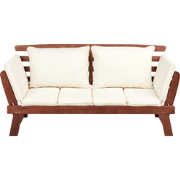 PORTICI  - Tuinbank - Gebroken wit - 210 cm - Eucalyptushout